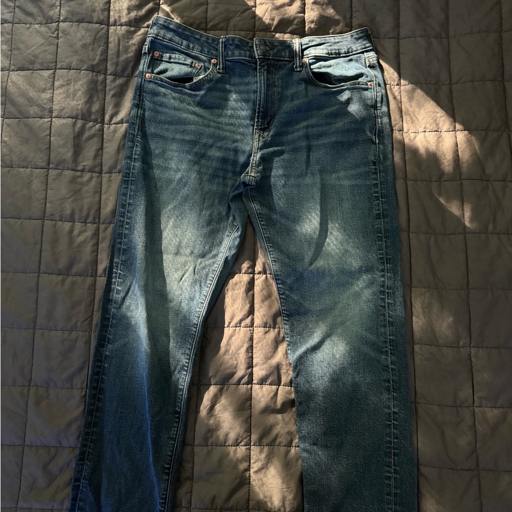 American Eagle Outfitters Men's Blue Slim Straight Jeans